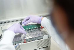 The miniaturized laboratory plugs into the International Space Station and allows scientists to study live human cells in space.