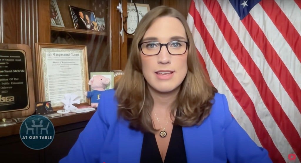 Representative Sarah McBride in interview.