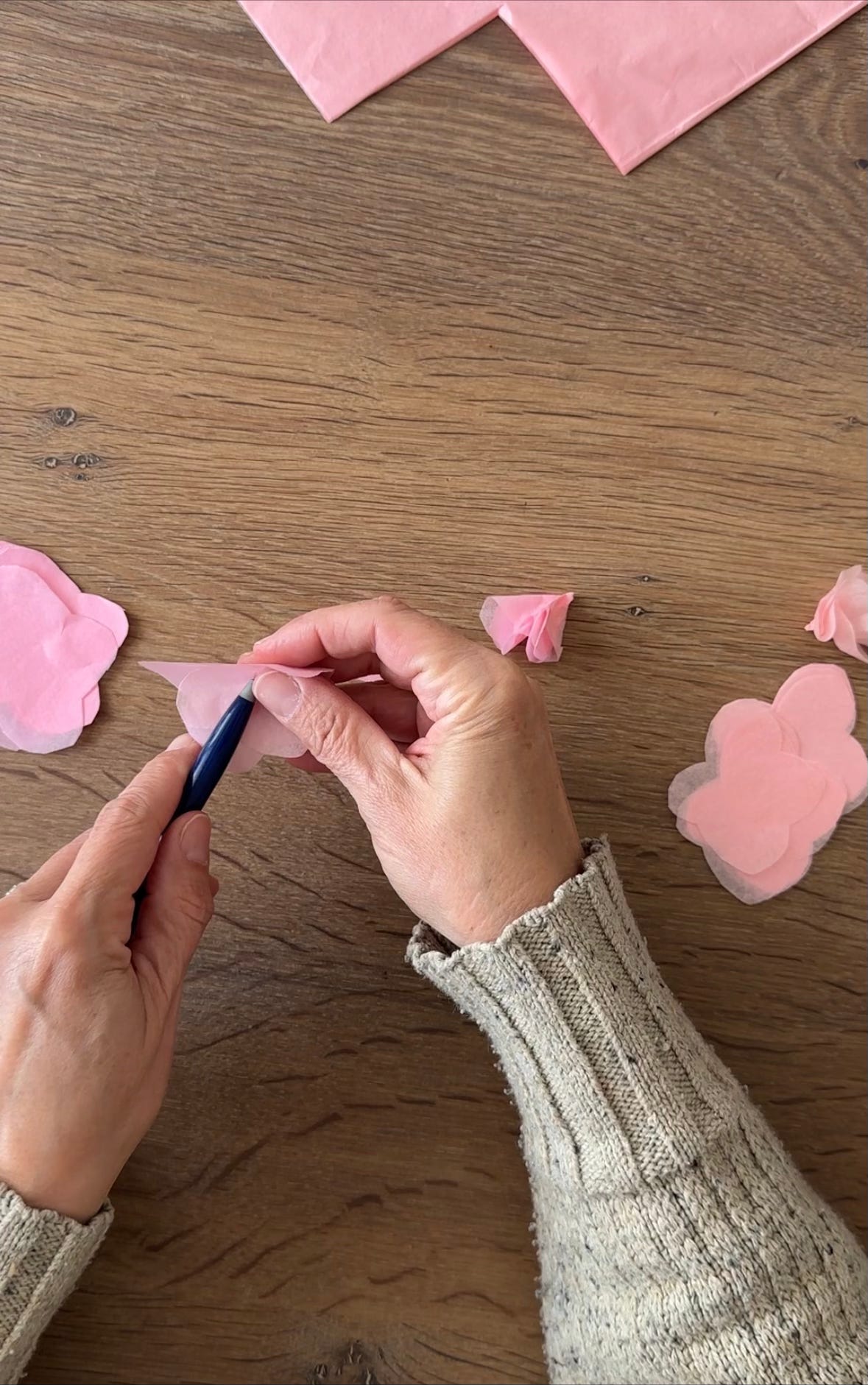 using a pen