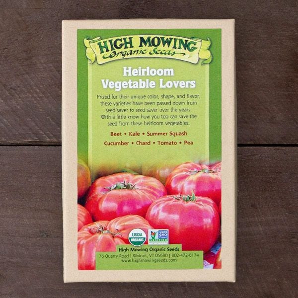 Heirloom Vegetable Lovers Organic Seed Collection