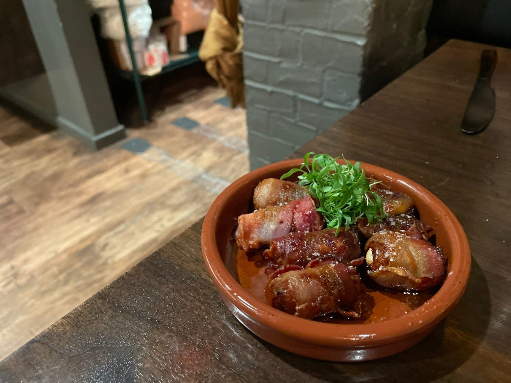 Bacon wrapped dates