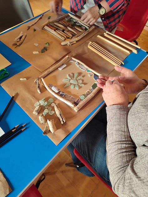 Driftwood panel creations by Buckhaven Arts & crafts club members