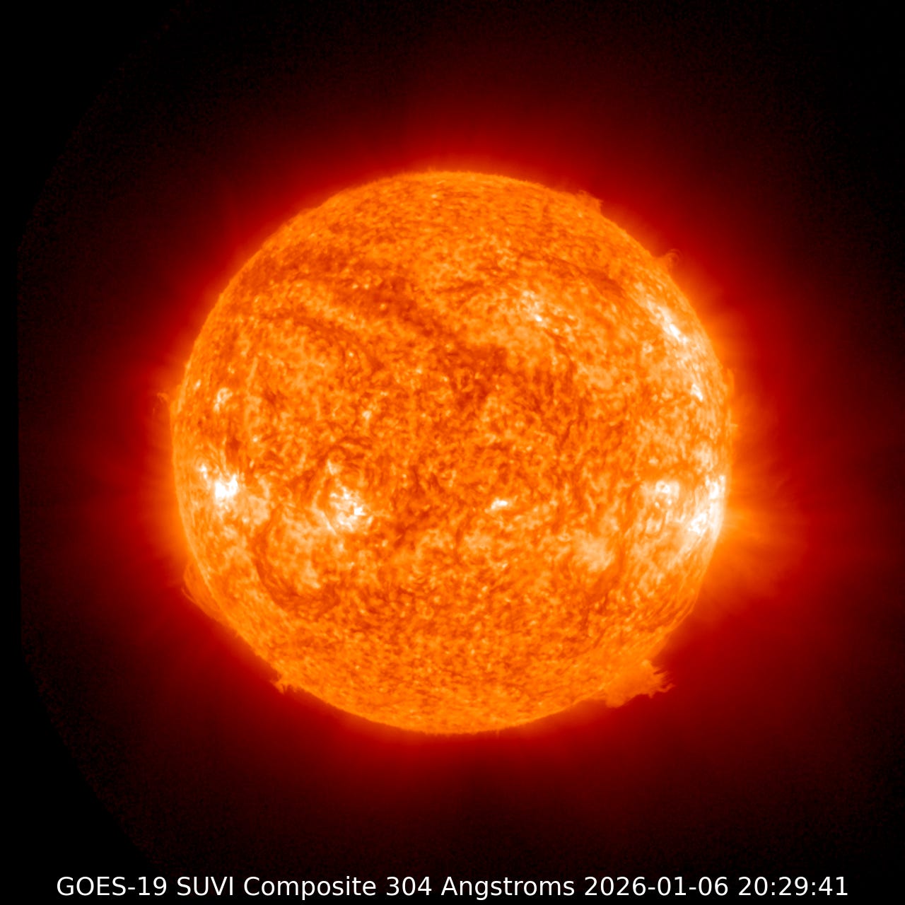 Solar Ultraviolet Image 304 Å (Angstrom)