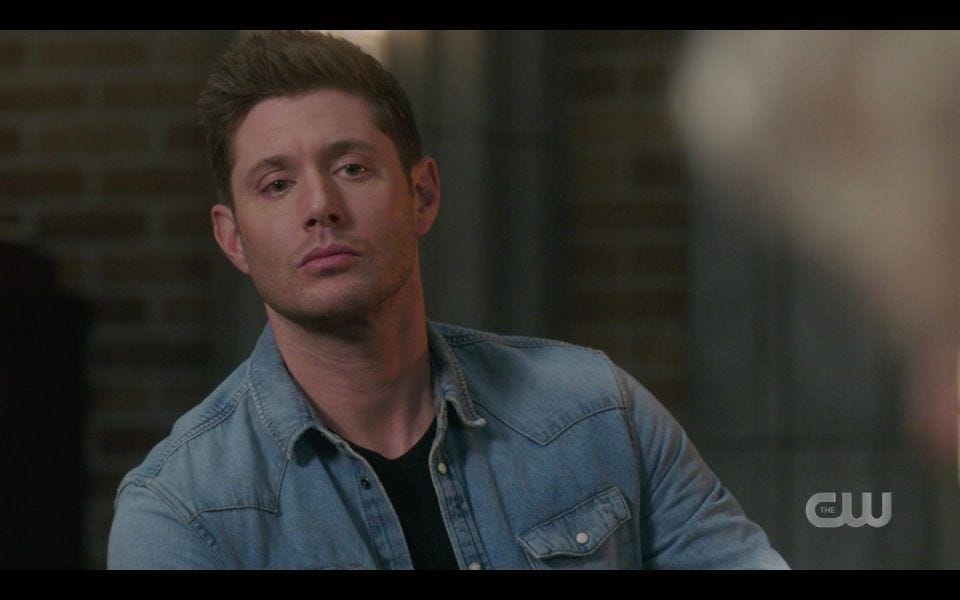 Dean Winchester pretends not to watch Donatello SPN Dean Winchester pretends not to watch Donatello SPN