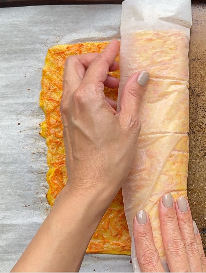 Rollo de base de zanahoria