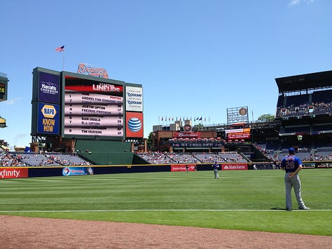 ballpark, stadium, players, umpires, sky, clouds, grass, spectators