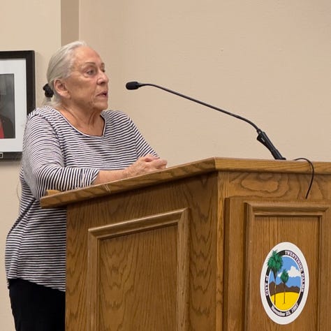 General public comment from Mary Jane Binge, Eric Menendez and Patrick Zuchowicki. Photos by Cindy Bernard.