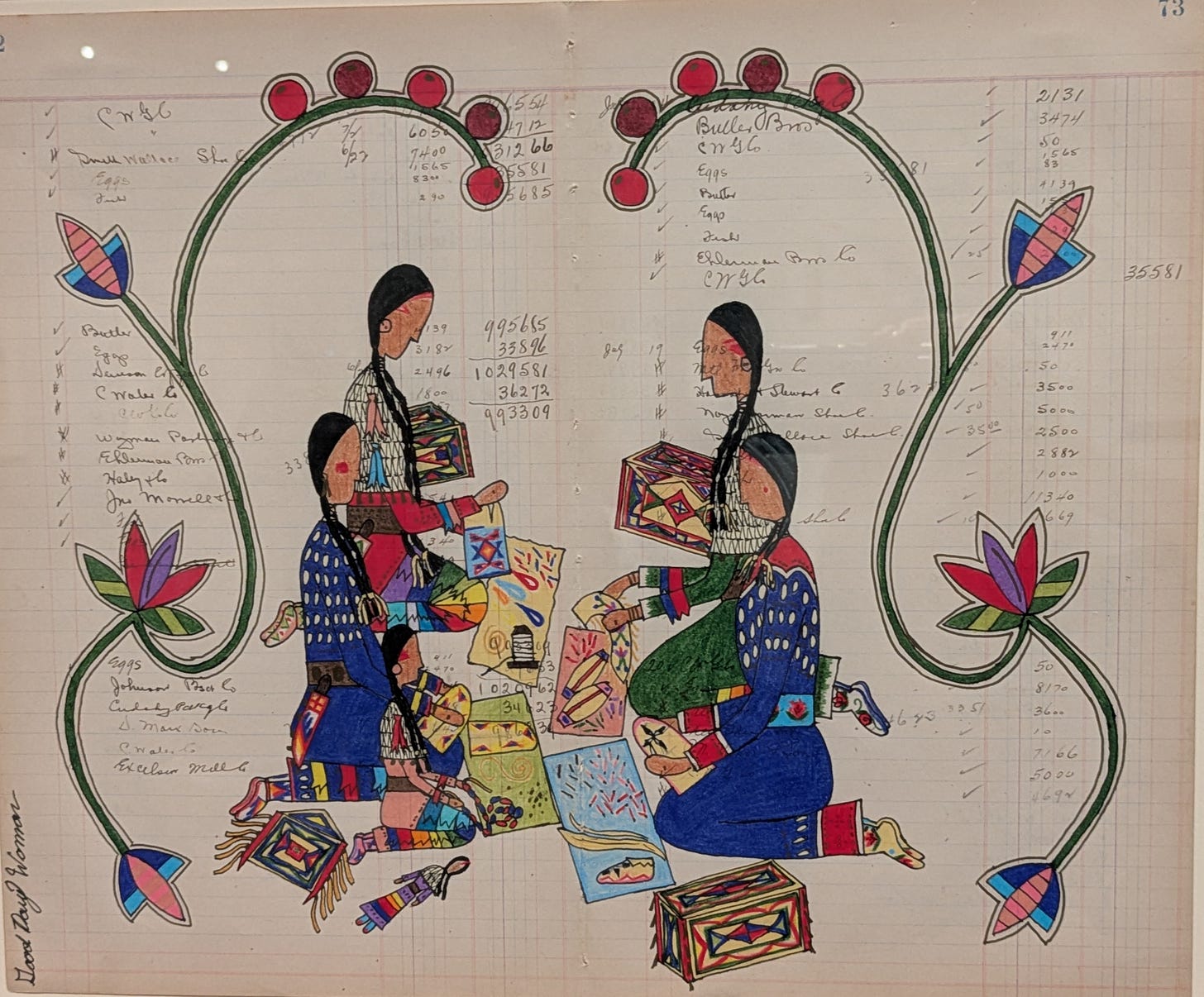 We Learn From Our Grandmothers, 2012, Lauren Good Day (Arikara/Hidatsa/Blackfeet/Plains Cree b. 1987). 