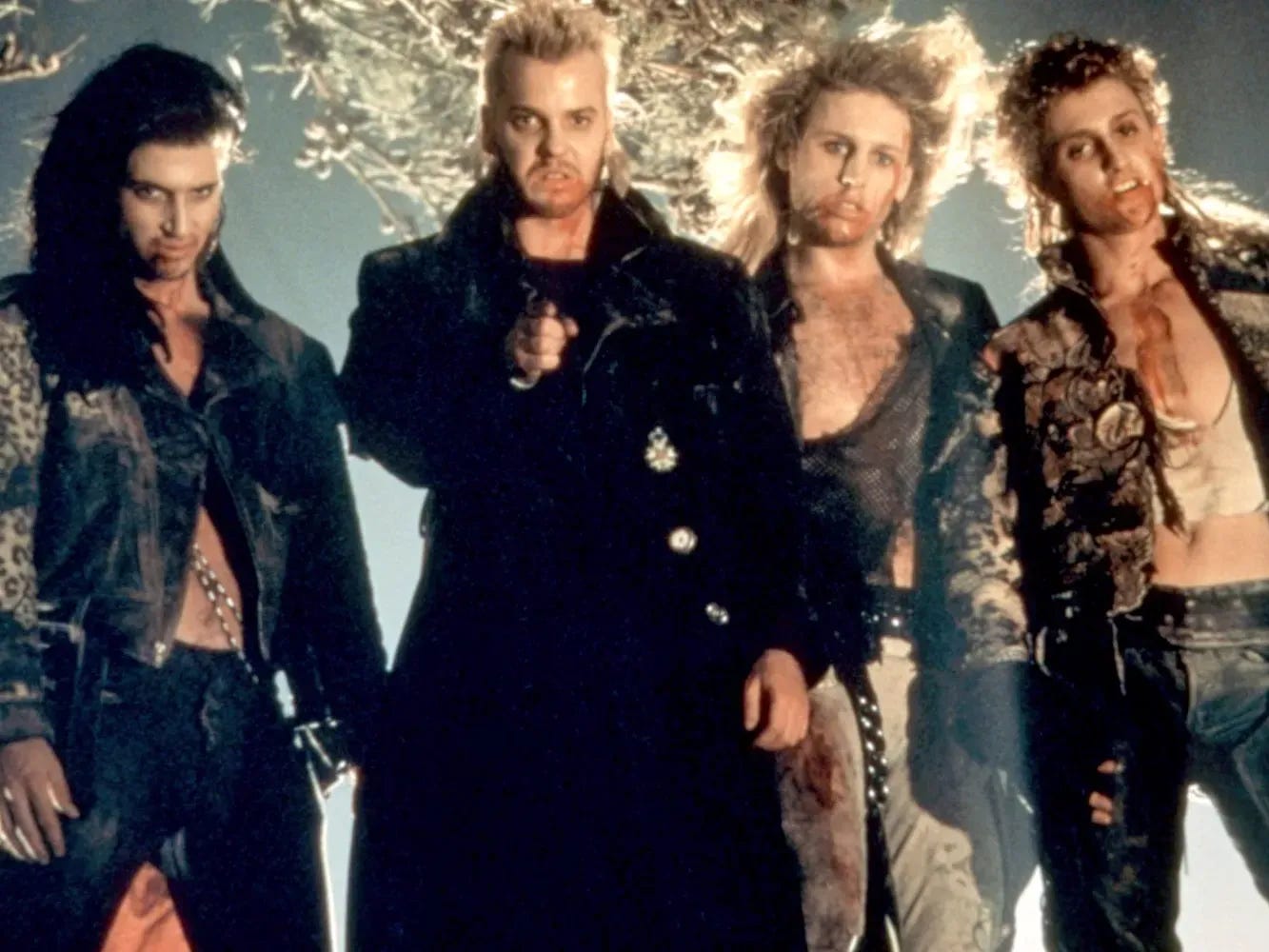 THE LOST BOYS, Billy Wirth, Kiefer Sutherland, Brooke McCarter, Alex Winter, 1987. ©Warner Bros./cou
