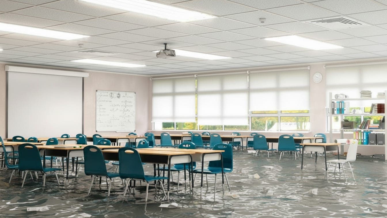 Aside from a few isolated hints, neither the local media outlets covering OUSD nor other influential voices have directly addressed the materially significant connection that sits in plain view. (Image source: Oakland Report / Adobe Stock)