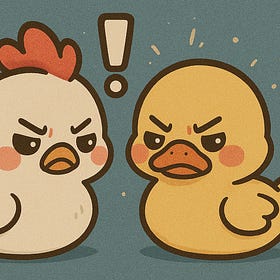 Chickens Talking to Ducks
