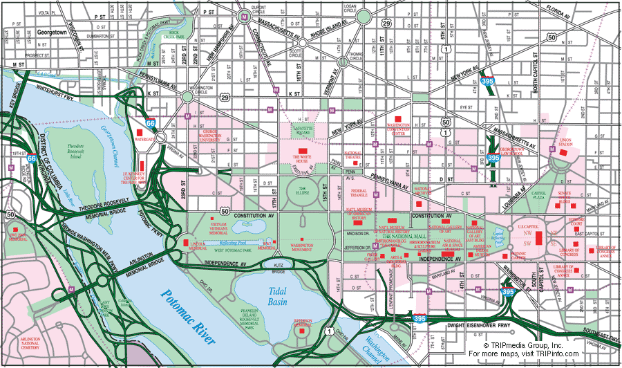 Downtown D.C. Road Map