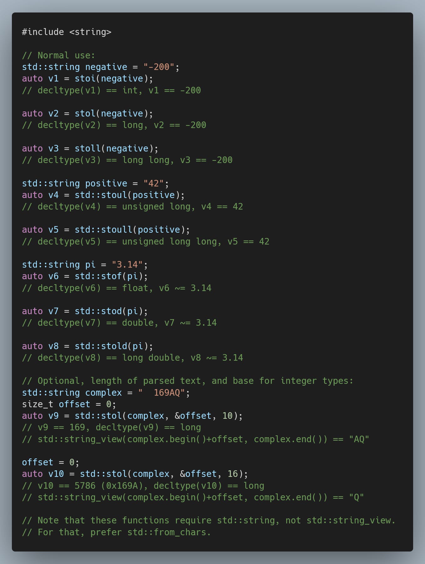 Daily bit(e) of C++ | std::stoi, std::stol, std::stoll, std::stoul, std ...
