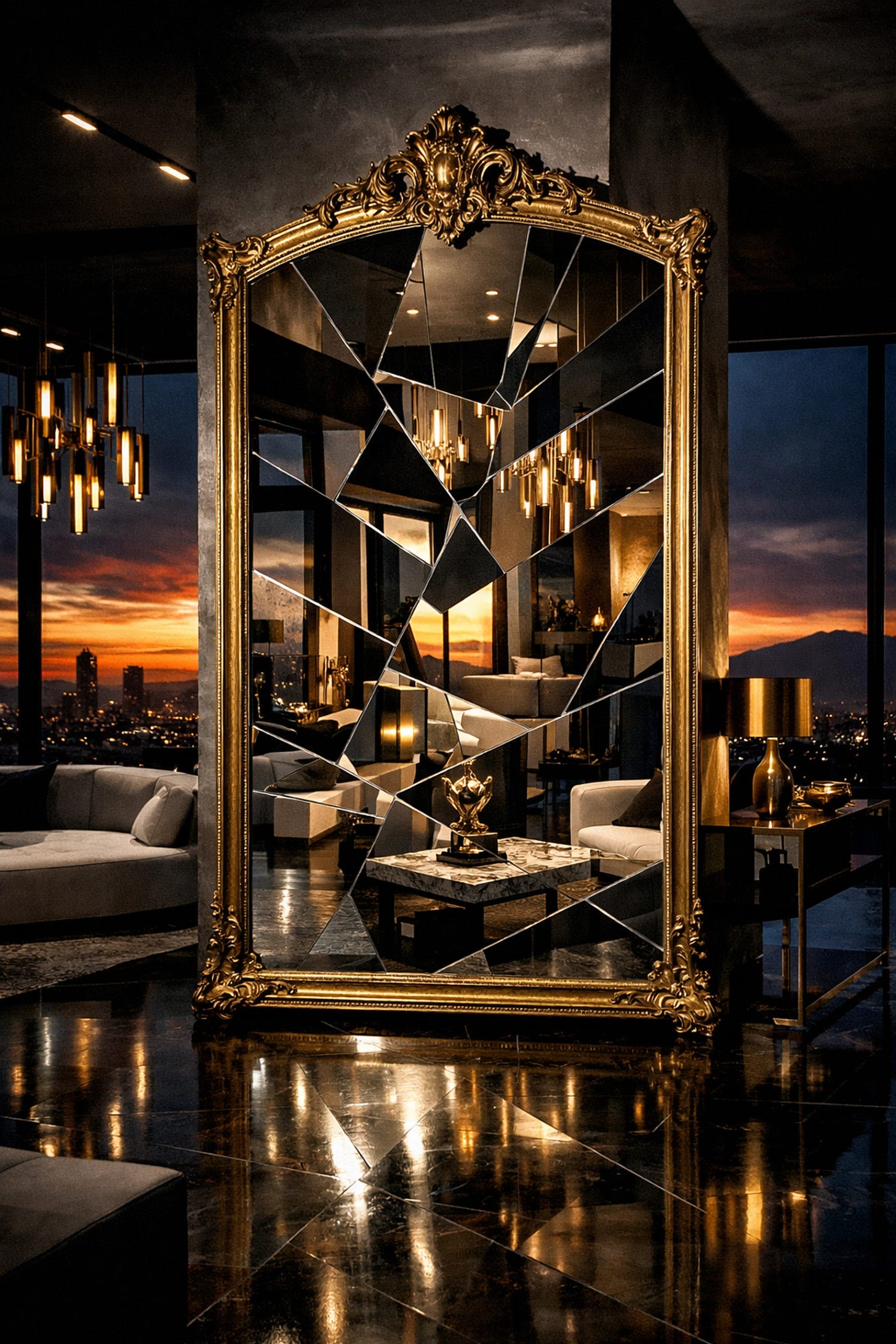 Modern luxury penthouse reflecting the spiritual isolation of self-deification in Western society | Dr. Marcus Peter