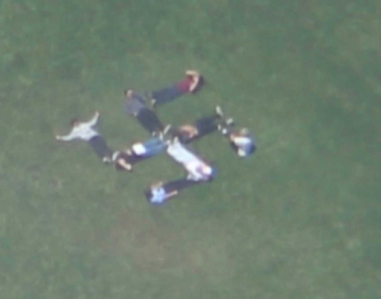 Eight students at San Dieguito Academy formed a human swastika as one of their Jewish classmates were flying over the school in May. The school district has placed the principal on paid administrative leave after failing to report the incident in accordance with the law and district policy. Courtesy photo