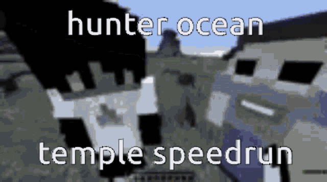 a screenshot of a video game with the words hunter ocean temple speedrun a screenshot of a video game with the words hunter ocean temple speedrun