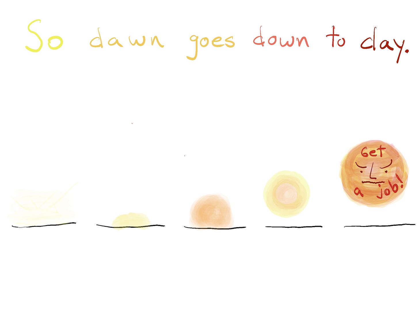 sunrise with a message