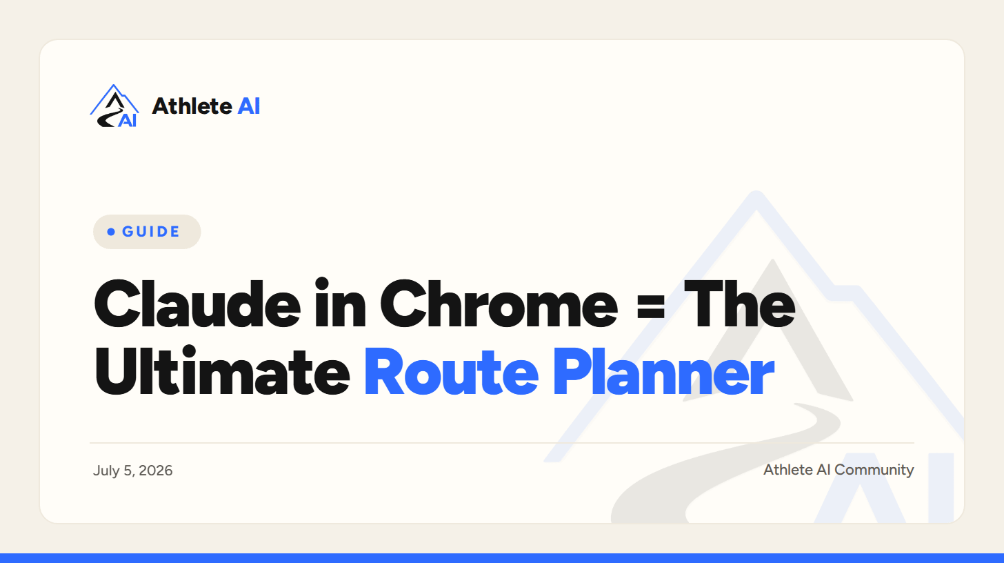Claude Chrome Extension = Ultimate Route Planner