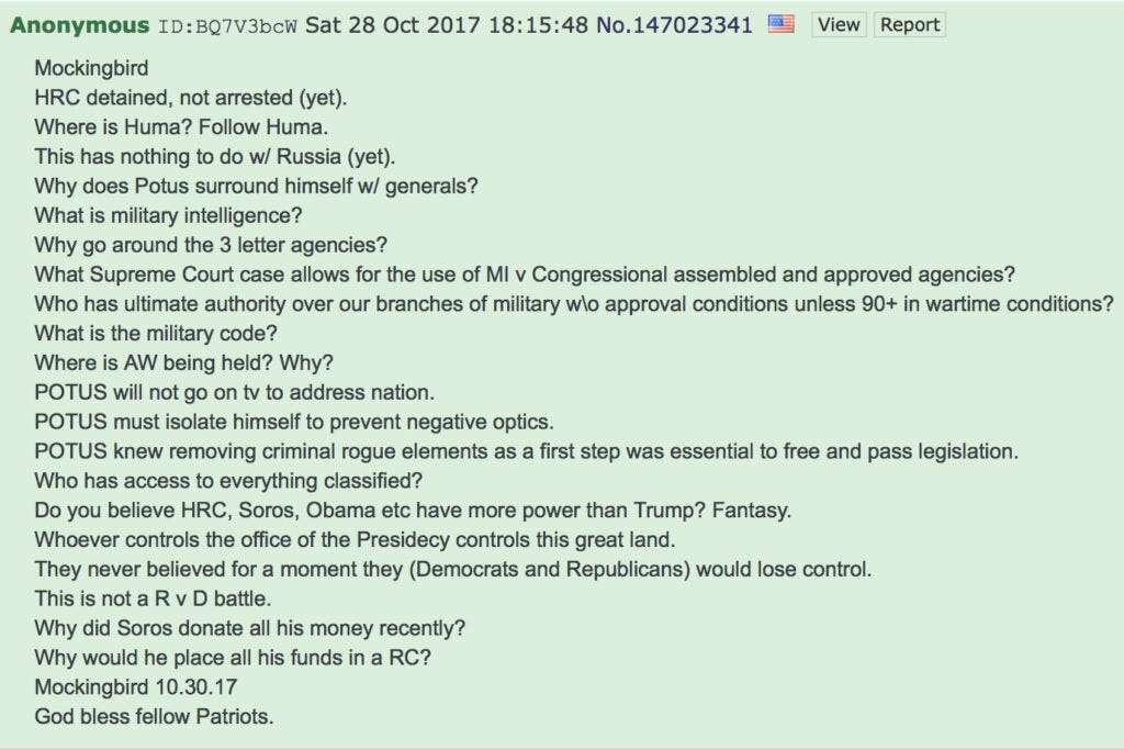 QAnon - the elites are eating children, again - IB ZINE