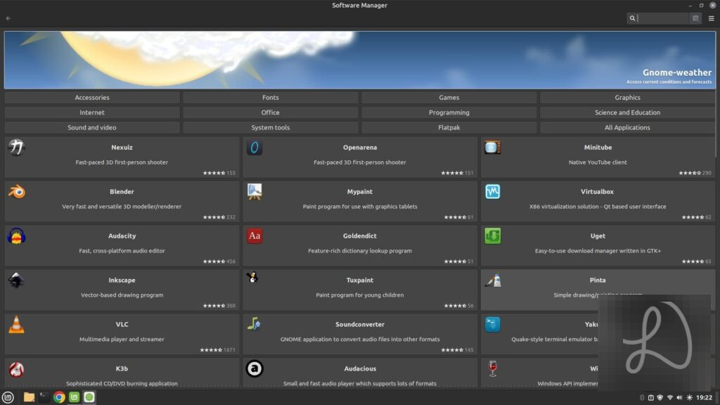 Software Manager Linux Mint result