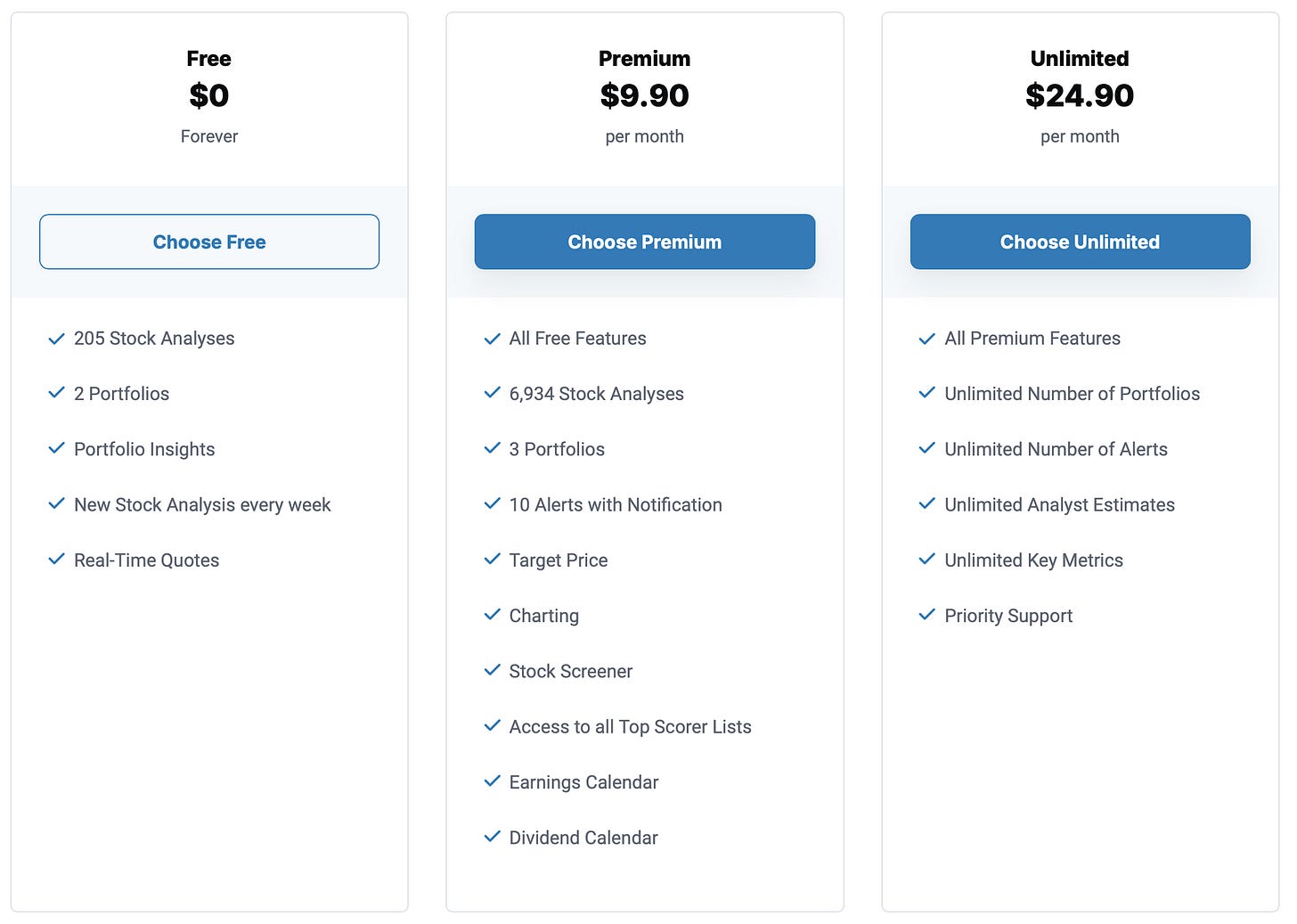 StocksGuide Plans