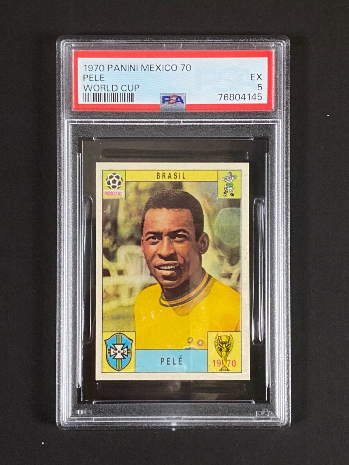 1970 Panini Mexico 70 -  Pele - ITA Green Back - PSA 5 - Picture 1 of 2