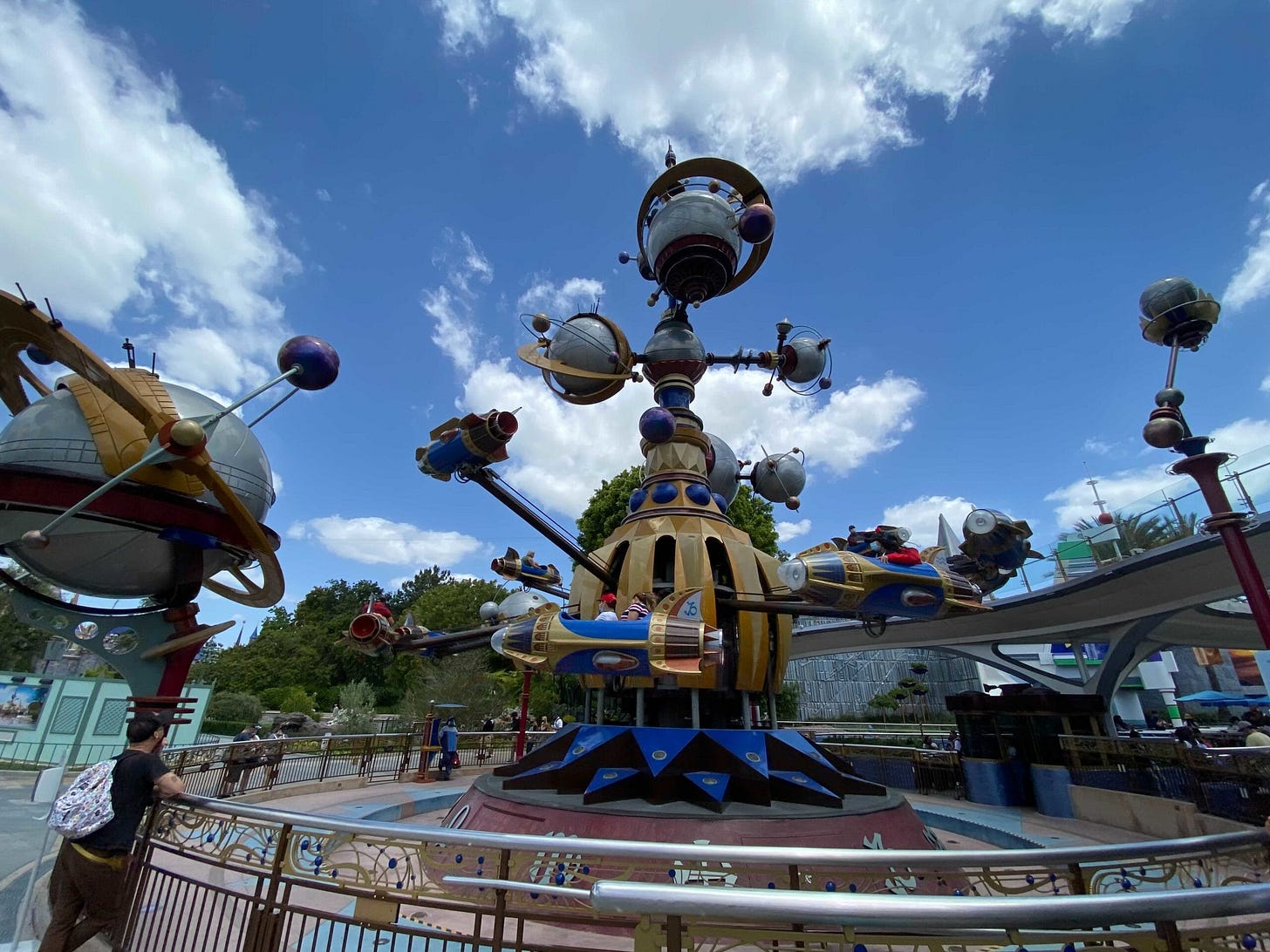 PHOTOS, VIDEO: Astro Orbiter Takes Off Again with Distancing Measures at  Disneyland - Disneyland News Today