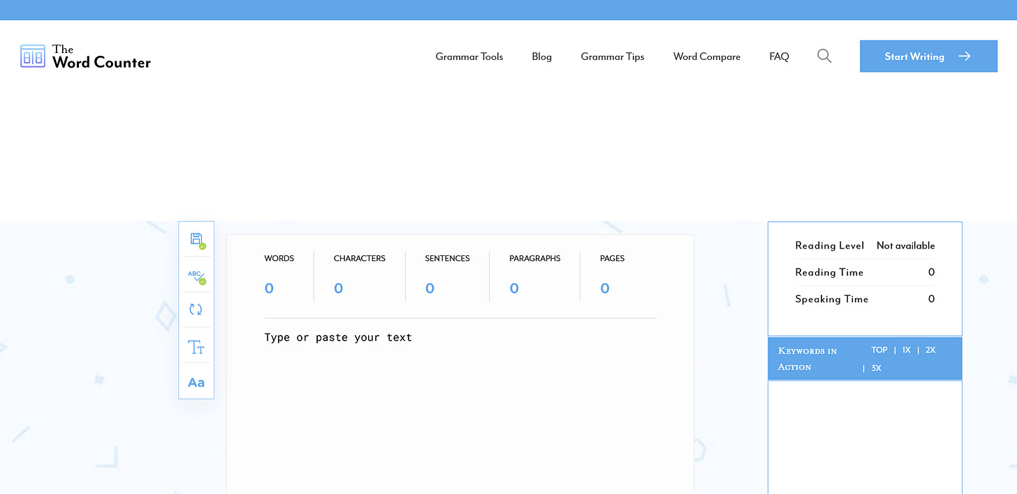 The word counter tool
