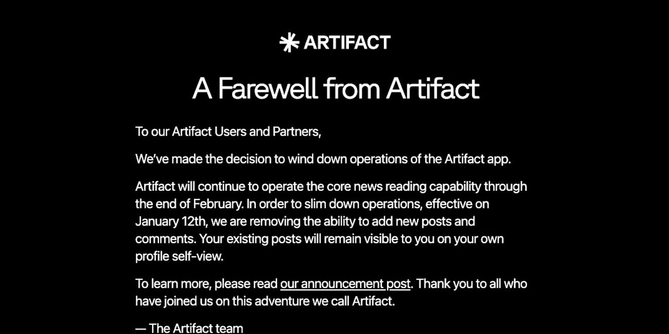 ¿La muerte de Artifact significa la obsolescencia del texto?