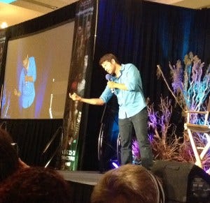 Misha: Bet I can make you come with one finger. Fans: O--o