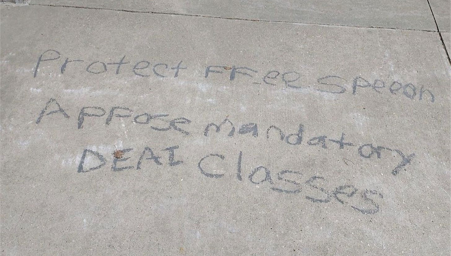 Iowa YAF Chalk Message