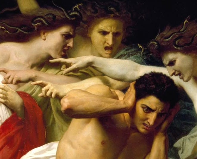 This may contain: an image of a group of people in the same painting as one man and two women