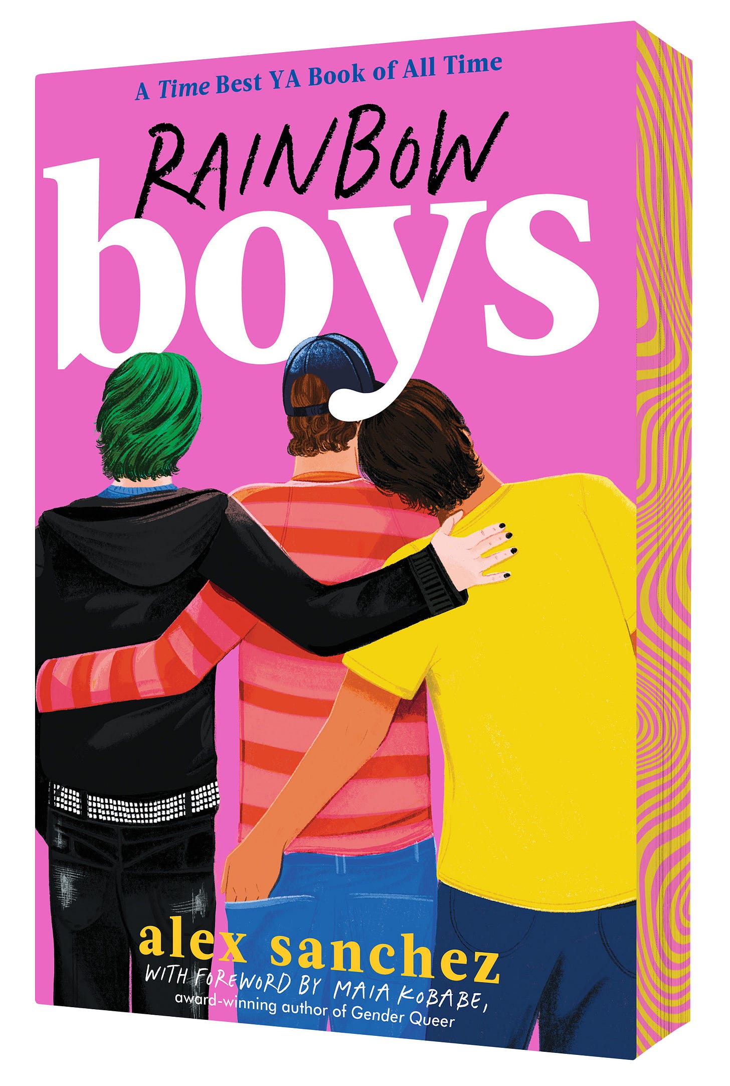 Book Cover "Rainbow Boys" with sprayed edges Book Cover "Rainbow Boys" with sprayed edges