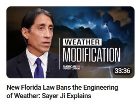 New Florida Law Bans the Engineering of Weather + Other Make America Healthy Again (MAHA) Heath Topics. Host: Jan Jekielek; Guest: Sayer Ji