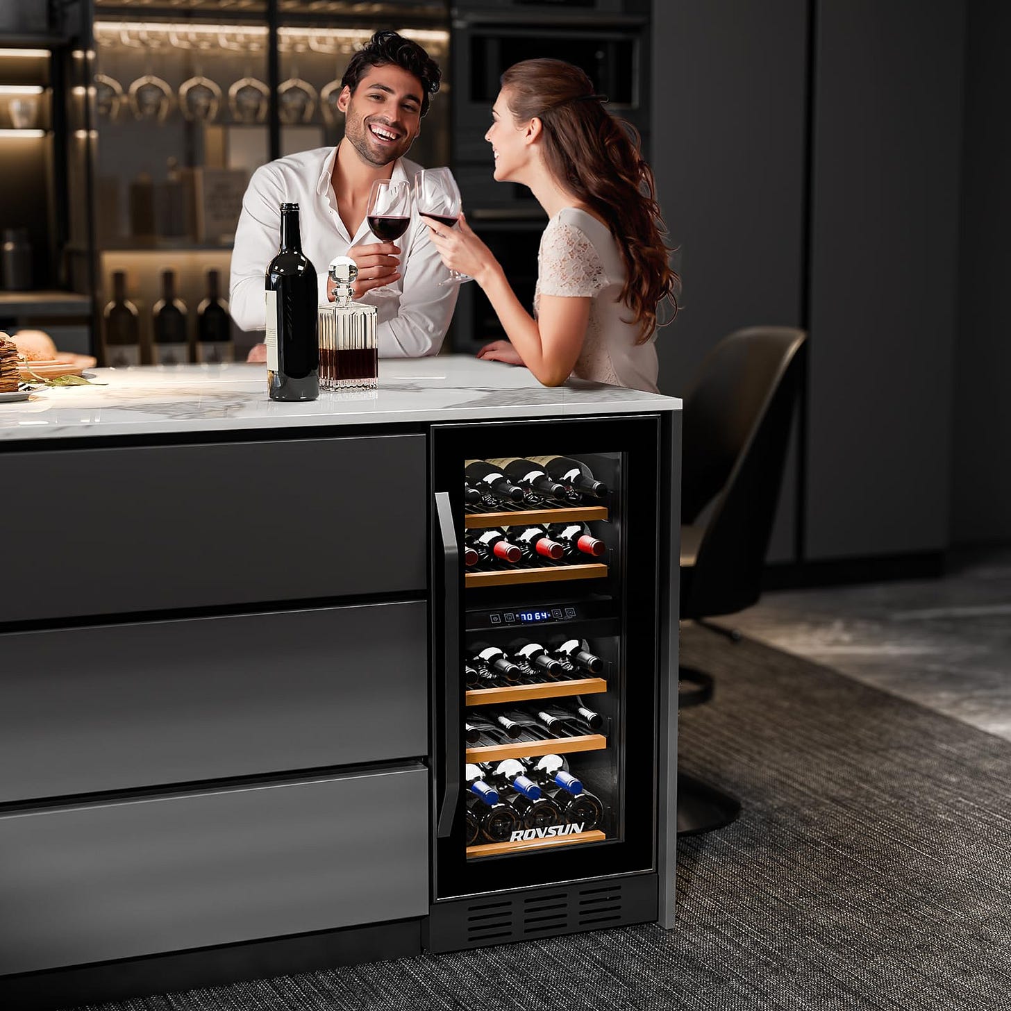 ROVSUN 26 Bottle Dual Zone Wine Cooler Fridge