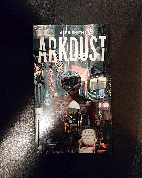 Alex Smith's ARKDUST book, cover designed by Oskar Castro Alex Smith's ARKDUST book, cover designed by Oskar Castro
