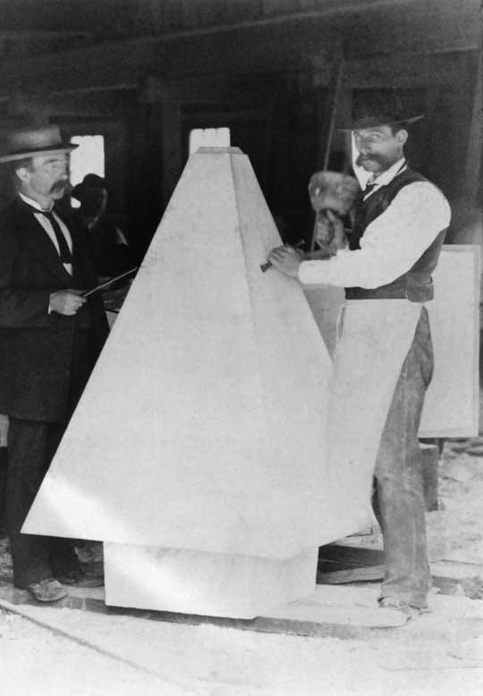 Washington Monument capstone prior to being put in place. Washington Monument capstone prior to being put in place.