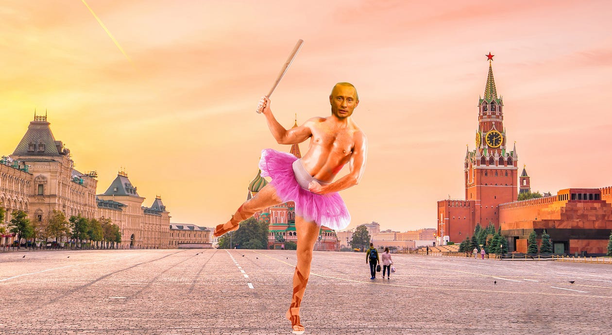 Putin in a female ballet suit Putin in a female ballet suit