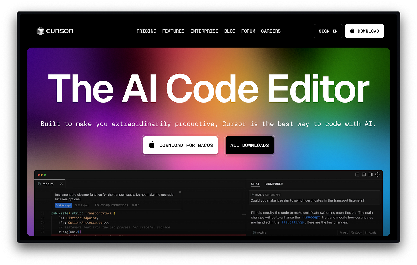 Cursor's Homepage Cursor's Homepage