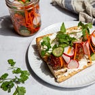 Tamari-Barbecue Meatball Subs with Quick Pickled Vegetables + Nourishing Ourselves