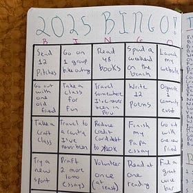 My 2025 Bingo Card