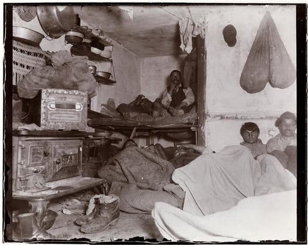 Jacob Riis photograph of squalid tenement Jacob Riis photograph of squalid tenement