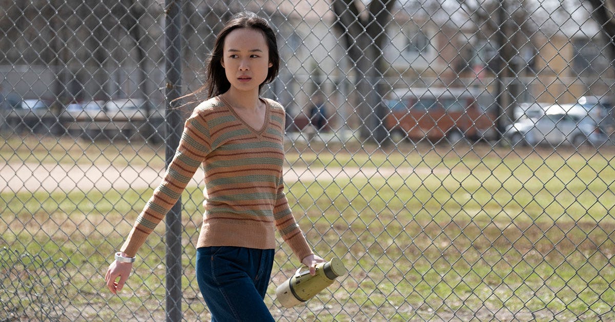 May and the machine that freezes time in "Stasis." May and the machine that freezes time in "Stasis."