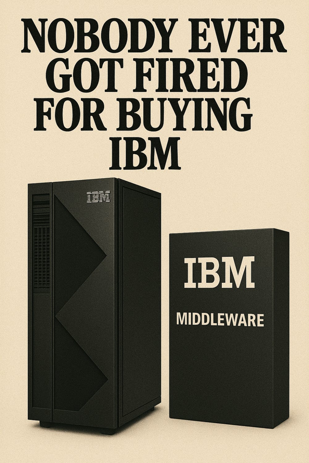 Nobody ever got fired for buying IBM! Nobody ever got fired for buying IBM!