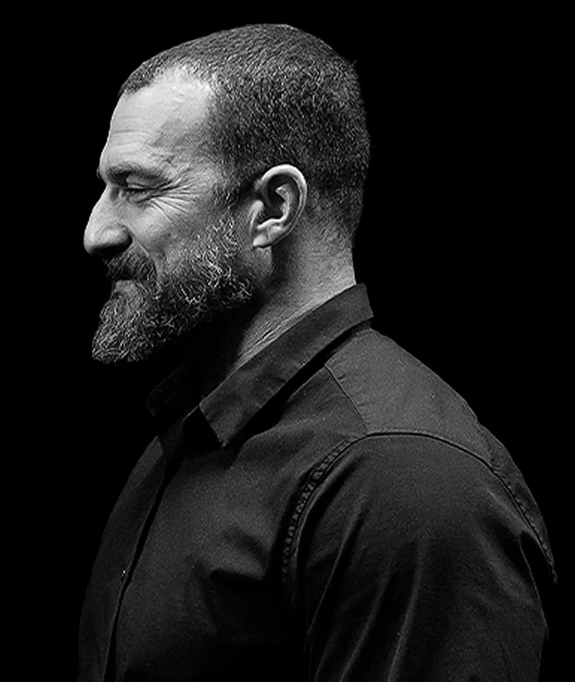 May be a black-and-white image of 1 person and beard