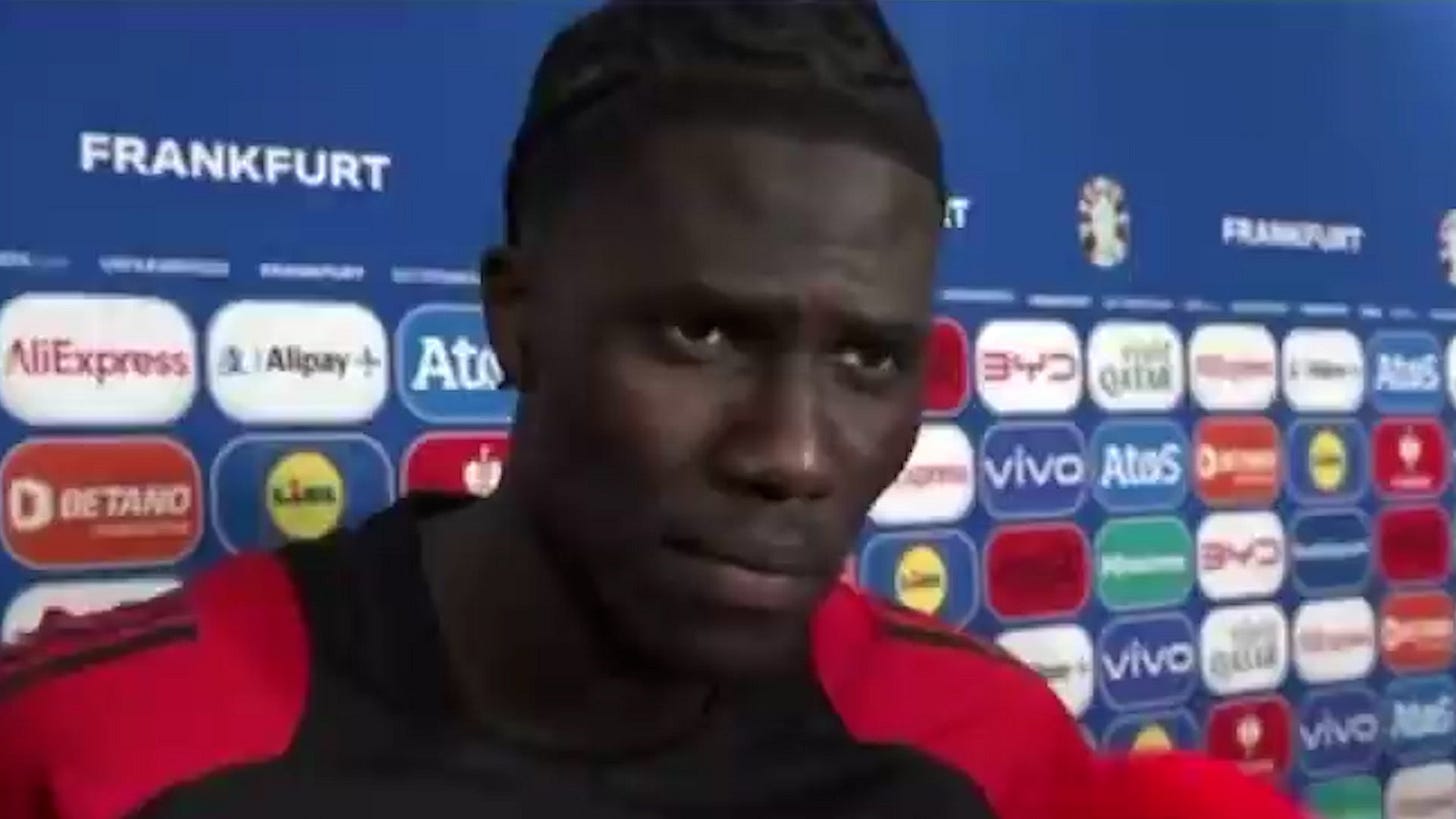 Belgium star Amadou Onana exasperated as reporter calls him 'Andre'
