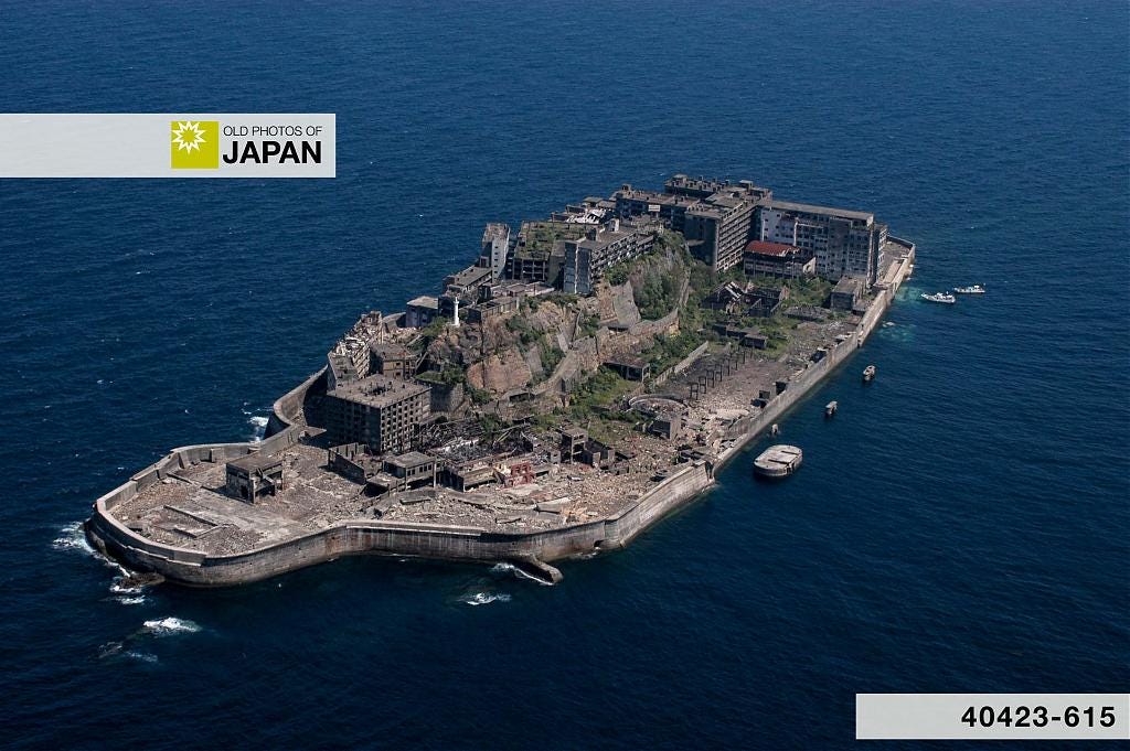 Hashima island in Nagasaki, 2004 Hashima island in Nagasaki, 2004