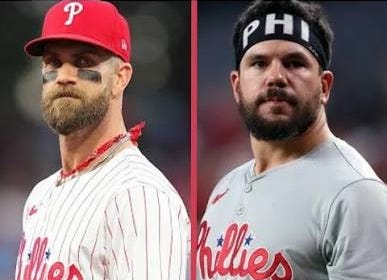 Bryce Harper and Kyle Schwarber have a combined 1 hit in this year's  playoffs so far 😬 - Follow (@js9innings) for insane baseball content⬅️ -  Use BRUCE BOLT code “JS9” for an