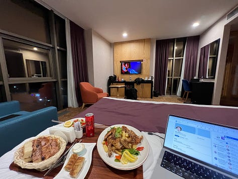 My hotel room in Shusha. 