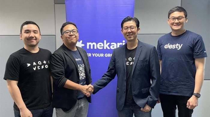 🧩SaaS leader Mekari acquires Desty. 🏆Sea Ltd back on top. 📈SEA’s fintech races toward US$1.1T.